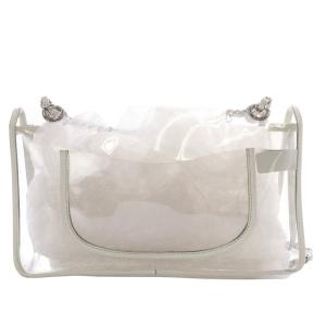CHANEL ショルダーバッグ PVC ココマーク Wチェーン クリア