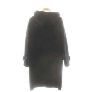 HYKE メルトンダッフルコート ロング 2 ネイビー /HK OS