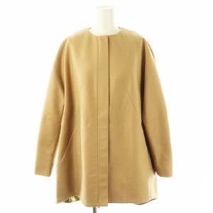 ウールノーカラーコート アウター 38 ベージュ /DF OS