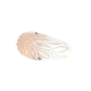 ANTEPRIMA 指輪 ラインストーン 装飾フラワーリング 15号 ピンク /SR14 SH