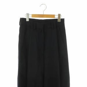 DRIES VAN NOTEN ウール2タックワイドスラックスパンツ 34 ネイビー