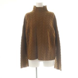 ウールケーブルハイネックニット セーター 長袖 S キャメル /NR OS SH