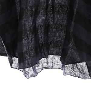 JOURNAL STANDARD LUXE 23SS リネンBigボーダー フードシャツ 長袖 プルオーバー F 紺 ネイビー 23050440031020