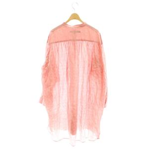 JOURNAL STANDARD LUXE 22SS シャーリングローン スタンドチュニック シャツ 長袖 赤 レッド /AT OS