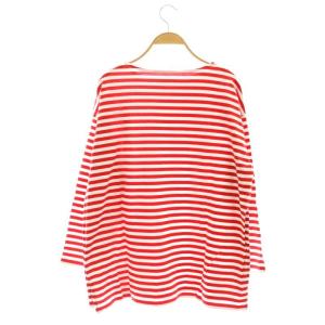 JOURNAL STANDARD LUXE 22SS コットンボーダーボートネックプルオーバー カットソー 長袖 赤 レッド 白 ホワイト /AT
