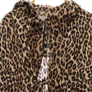 JOURNAL STANDARD LUXE 22SS レオパリネン フードブルゾン パーカー ヒョウ柄 茶 ブラウン