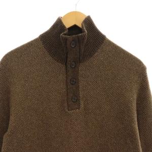 POLO RALPH LAUREN ハイネック ハーフボタン ニット セーター 長袖 S 茶 ブラウン /AT OS