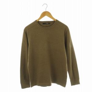 ニット クルーネック セーター 長袖 M 茶 ブラウン /AT OS