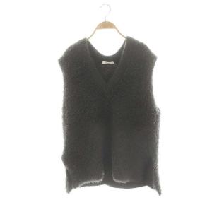 24AW フェザーヤーンロング丈ベスト F チャコールグレー /MI OS