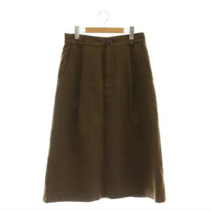 ウール ロングスカート フレア ミモレ 3 茶 ブラウン /AT OS