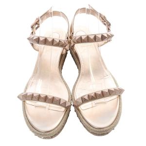 Christian Louboutin カタクロウ アンクルストラップ サンダル ストラップ 37 ピンクゴールド色 /SR39