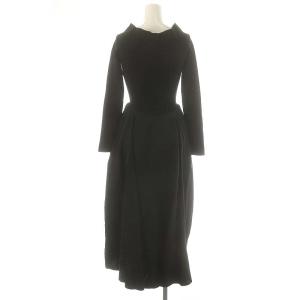 SNIDEL 23AW Sustainableオフショルドッキングワンピース ロング 長袖 0 ブラック /HK OS