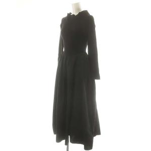 SNIDEL 23AW Sustainableオフショルドッキングワンピース ロング 長袖 0 ブラック /HK OS