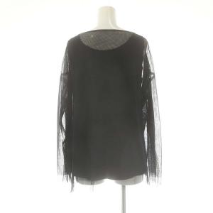 Plage 23SS tulle layered トップス カットソー 長袖 ブラック ダークグレー /DF OS