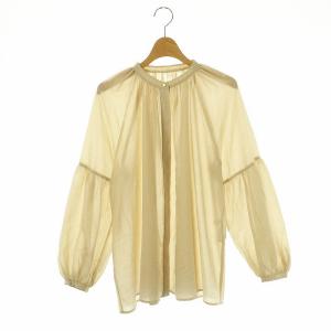ドロップパフスリーブブラウス 長袖 S ベージュ /HK OS