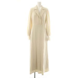 23SS ジャケットワンピース ロング 長袖 F アイボリー /DF OS