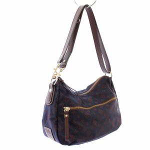 russet ワンショルダーバッグ 総柄 ナイロン 紺 茶 /TK OF