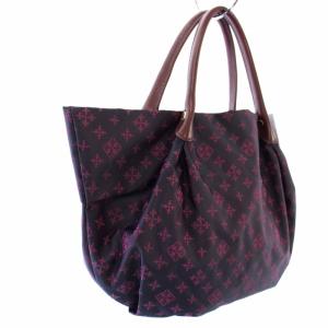 russet ハンドバッグ トートバッグ 総柄 ナイロン 紺 紫 /TK OF