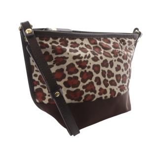 russet ひょう柄 ナイロン ショルダーバッグ 茶色 ブラウン /SR20