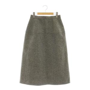 24AW ロング スカート フレア マキシ 36 グレー /AT OS