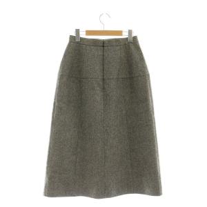 ANAYI 24AW ロング スカート フレア マキシ 36 グレー /AT OS