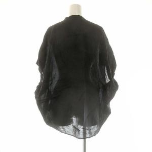 IENA 24SS ニュアンスドルマンブラウス 五分袖 プルオーバー リネン混 F ブラック