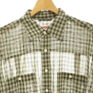 Spick&Span 24SS コットンボイルチェックシャツ グレー /MI OS