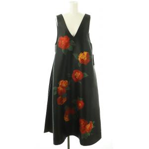 ELLIE ASYMMETRY PLEATS DRESS ワンピース ロング ノースリーブ S ブラック