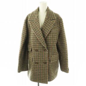 ECO WOOL BIG JACKET ジャケット チェック F ベージュ /HK OS