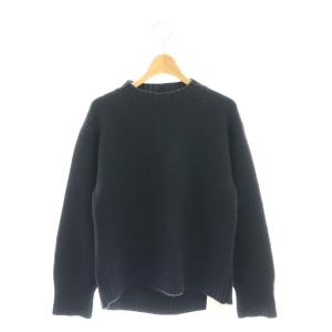 カシミヤクルーネックニット プルオーバー 34 ネイビー JSPT752016