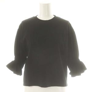 フリルスリーブカットソー 七分袖 XS ブラック 43665 /DO OS