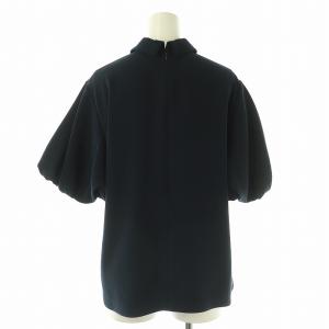 YOKO CHAN YOKOCHAN 23年 バルーンスリーブポイントカラーブラウス 36 ネイビー