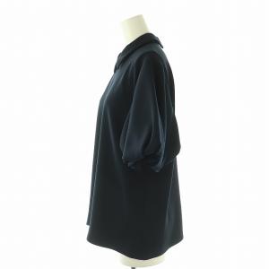 YOKO CHAN YOKOCHAN 23年 バルーンスリーブポイントカラーブラウス 36 ネイビー