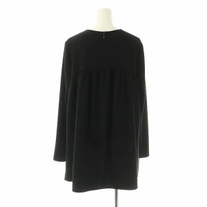 YOKO CHAN YOKOCHAN ロングスリーブプルオーバーブラウス 長袖 ギャザー 36 黒 ブラック /CX OS