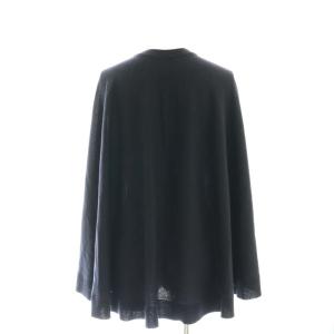 Drawer ウールカシミヤケープカーディガン ニット クルーネック 黒 ブラック /AT OS