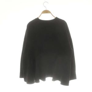 yori チャンキーバックフレアTee  スウェット トレーナー プルオーバー F 黒 ブラック YR11-24080SP