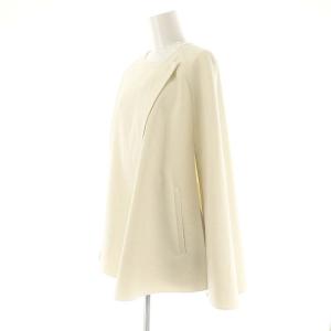 ESTNATION 24SS ポリエステルリバーケープコート ノーカラー F アイボリー /DO OS