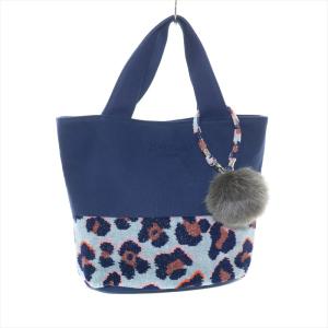 ラブラリーバイ LOVERARY BY レオパード柄 トートバッグ ハンド ファーチャーム キャンバス