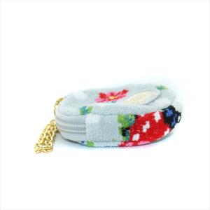 FEILER 2023年製 ハイジドット チャームポーチ グレー HED-231318 /AS OS