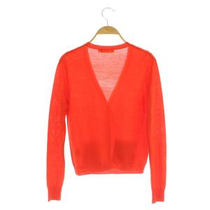 TORY BURCH メタルボタン ウール ハイゲージニットカーディガン 長袖 XS レッド /MY OS