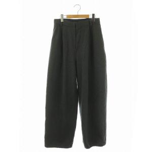 25SS スウェットタックパンツ ワイド M ダークグレー /MI OS