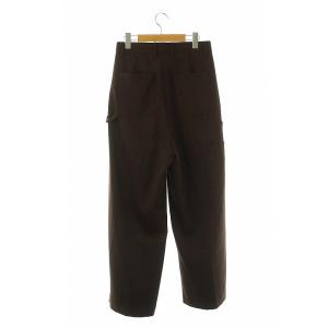ETRE TOKYO 24AW ワークディテールワイドパンツ ウール M 茶 /MI OS