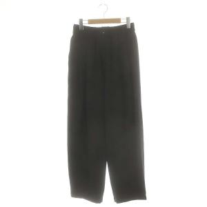 24AW トリクシオンタックパンツ ワイド イージー ウール混 38 黒 /MI OS