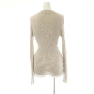 GALERIE VIE プルミエールウールリブ ビルドネックプルオーバー ニット カットソー 長袖 S グレージュ