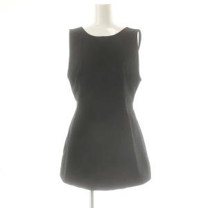 ワイドストラップシェイプトップス カットソー ノースリーブ S ブラック /DF OS