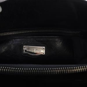 miumiu VITELLO SHINE ハンドバッグ 2way NERO
