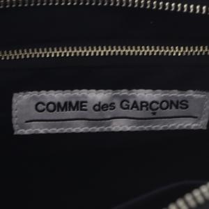COMME des GARCONS トートバッグ スクエア フェイクレザー ブラック