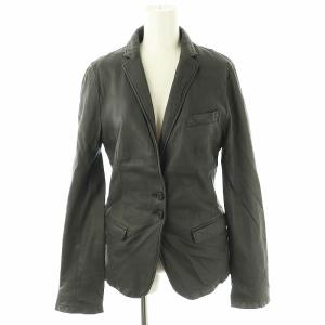 レザーテーラードジャケット シープスキン S グレー /AT OS SH