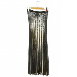 Jean Paul GAULTIER シアーストライプスカート S ブラック