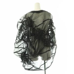 COMME des GARCONS AD1996 オーガンジー フラワーモチーフ ボレロ ブラック